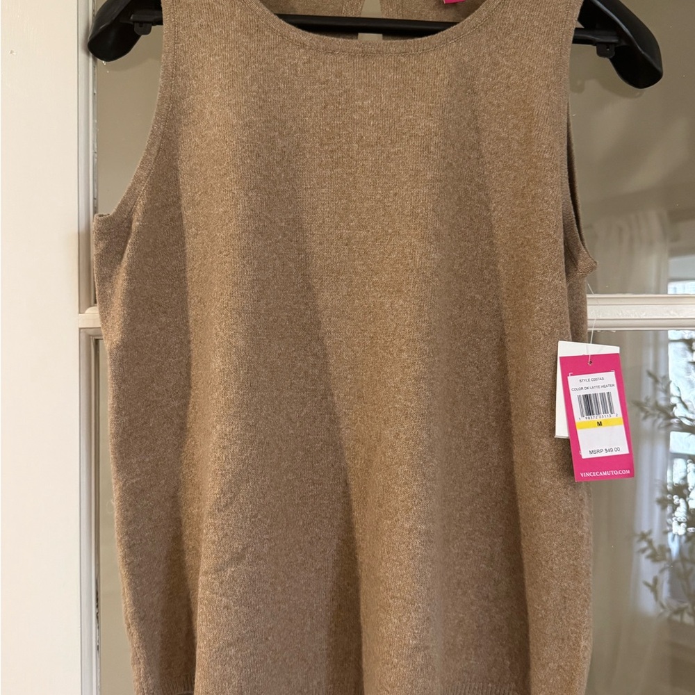 Vince Camuto Tan Sleeveless Top